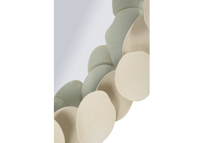 Miroir mural Dune 85x7,5x85 cm (miroir Ø62 cm) – Élégance sculpturale et harmonie murale