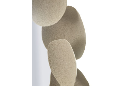 Miroir mural Dune 85x7,5x85 cm (miroir Ø62 cm) – Élégance sculpturale et harmonie murale