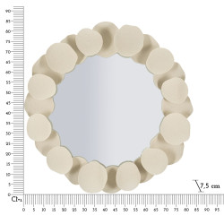 Miroir mural Dune 85x7,5x85 cm (miroir Ø62 cm) – Élégance sculpturale et harmonie murale