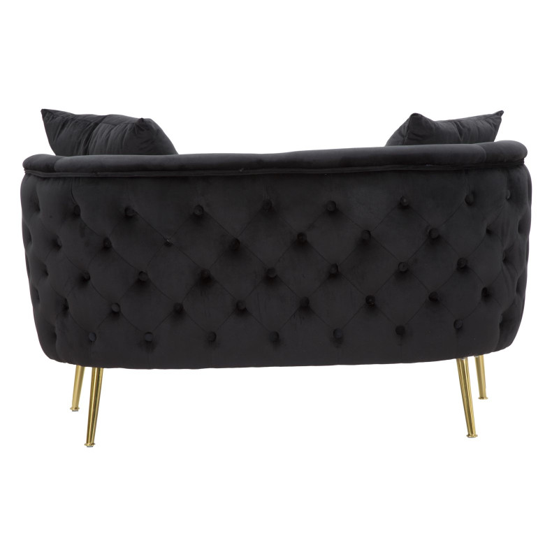 Canapé Bucarest noir 127x74x71 cm – Design élégant et présence raffinée