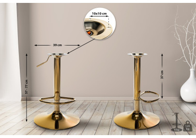 Cadre de rechange pour tabouret de bar 10 x 10 cm doré