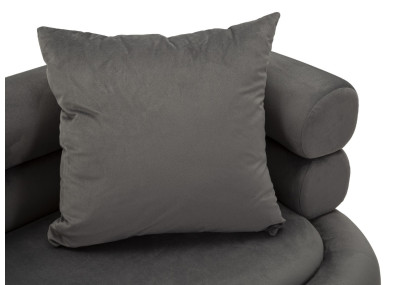 Canapé Silvery Plus avec coussins 133x68x69 cm – Raffinement métallique et style moderne