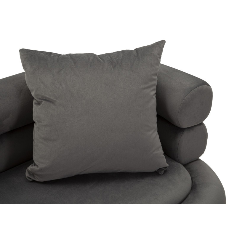 Canapé Silvery Plus avec coussins 133x68x69 cm – Raffinement métallique et style moderne