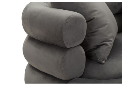 Canapé Silvery Plus avec coussins 133x68x69 cm – Raffinement métallique et style moderne