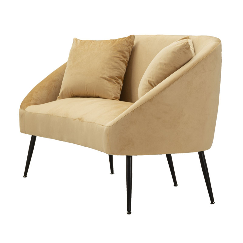 Canapé Browy avec coussins 137x69x79 cm – Présence chaleureuse et confort luxueux