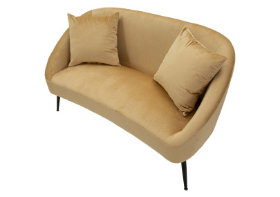 Canapé Browy avec coussins 137x69x79 cm – Présence chaleureuse et confort luxueux