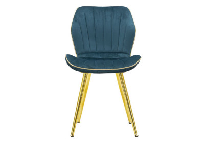 Chaises Paris Space Bleu Sarcelle & Or – Allure Contemporaine (Lot de 2) 46 x 58 x 77 cm