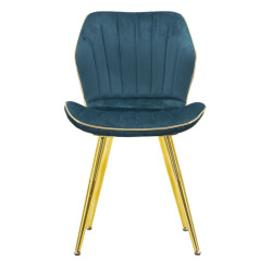 Sedie Paris Spazio Blu Sarcelle & Oro – Fascino Contemporaneo (Lotto da 2) 46 x 58 x 77 cm