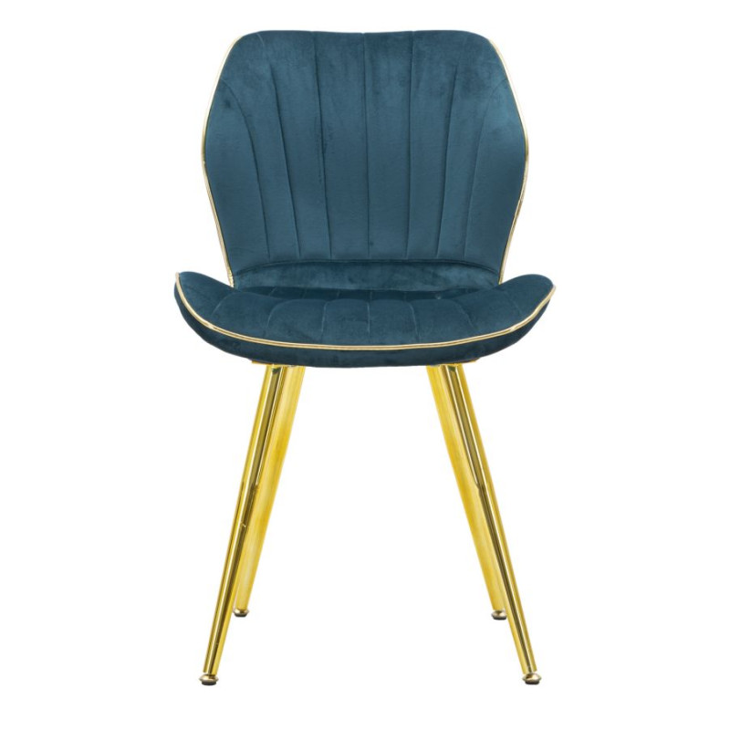 Sedie Paris Spazio Blu Sarcelle & Oro – Fascino Contemporaneo (Lotto da 2) 46 x 58 x 77 cm