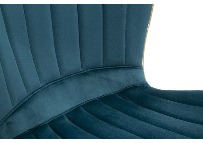 Chaises Paris Space Bleu Sarcelle & Or – Allure Contemporaine (Lot de 2) 46 x 58 x 77 cm