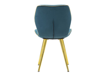 Chaises Paris Space Bleu Sarcelle & Or – Allure Contemporaine (Lot de 2) 46 x 58 x 77 cm