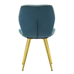 Sedie Paris Spazio Blu Sarcelle & Oro – Fascino Contemporaneo (Lotto da 2) 46 x 58 x 77 cm