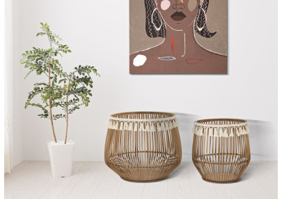 Paniers Fuji – Duo Naturel Ø47 x 39,5 - Ø34 x 36,5 cm