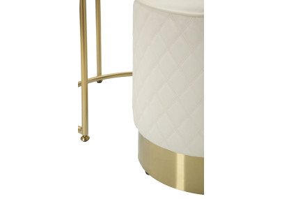 Coiffeuse Sharon avec Pouf – Élégance Douce Ø52 x 70 - Ø36 x 39 cm