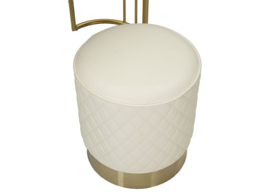 Coiffeuse Sharon Blanche avec Pouf – Pureté Intemporelle 120 x 40 x 75 cm