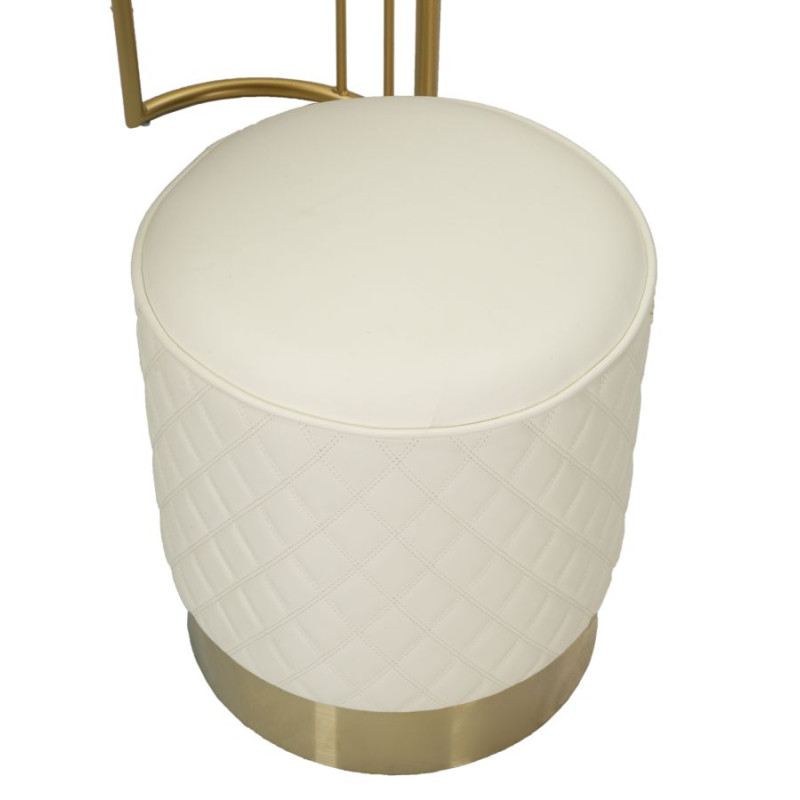 Coiffeuse Sharon Blanche avec Pouf – Pureté Intemporelle 120 x 40 x 75 cm