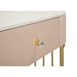 Coiffeuse Sharon Rose avec Pouf – Délicatesse Romantique 120 x 40 x 75 cm