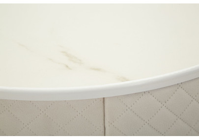 Coiffeuse Vellit Crème avec Pouf – Duo Glamour Ø52 x 70 - Ø36 x 39 cm