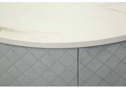 Coiffeuse Vellit Bleu Ciel avec Pouf – Fraîcheur Céleste Ø52 x 70 - Ø36 x 39 cm