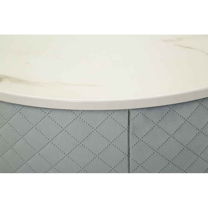 Coiffeuse Vellit Bleu Ciel avec Pouf – Fraîcheur Céleste Ø52 x 70 - Ø36 x 39 cm