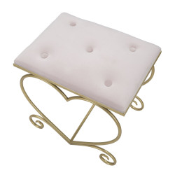 Pouf Cœur Rose – Passion Pastel 50 x 37,5 x 51,5 cm