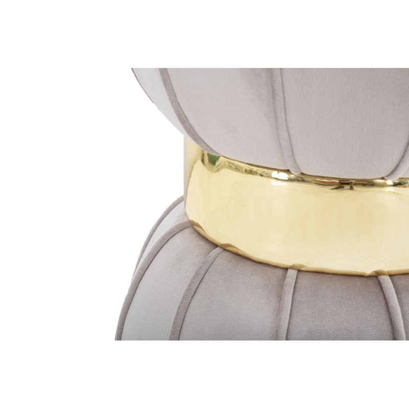 Pouf Fleur Gris – Jardin Urbain Ø40 x 44 cm