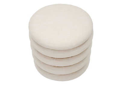 Pouf Damasco Line – Ondes Dorées Ø40 x 42 cm