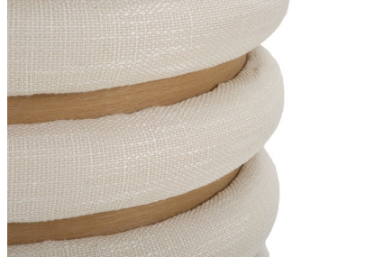 Pouf Damasco Line – Ondes Dorées Ø40 x 42 cm