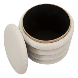 Pouf Damasco Line – Ondes Dorées Ø40 x 42 cm