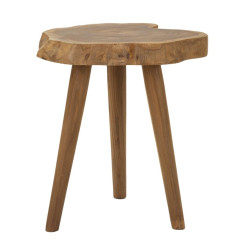 Pouf Budut en Teck – Âme Sauvage Ø38 x 45 cm