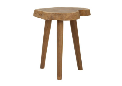 Pouf Budut en Teck – Âme Sauvage Ø38 x 45 cm