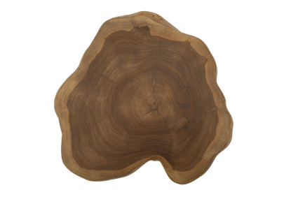 Pouf Budut en Teck – Âme Sauvage Ø38 x 45 cm