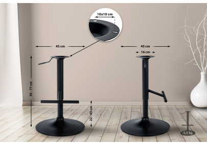 Repuesto para taburetes de bar en forma de T Negro