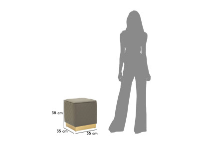 Pouf Sharon Carré – Minimalisme Élégant 35 x 35 x 38 cm