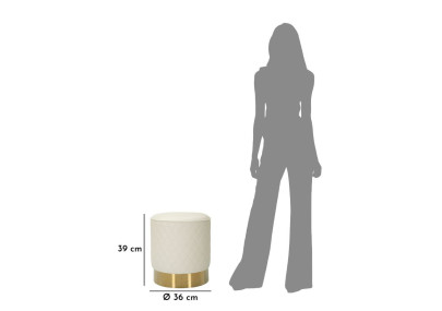 Pouf Sharon Rond – Simplicité Parfaite Ø36 x 39 cm