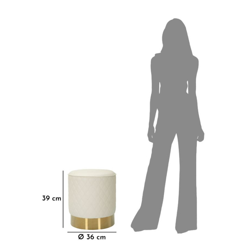 Pouf Sharon Rond – Simplicité Parfaite Ø36 x 39 cm