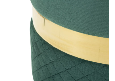 Pouf Coffre Sheffild Vert – Esprit Nature en Duo Ø37x42 - Ø28x35 cm