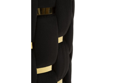 Pouf Coffre Shanty Noir – Modernité Absolue Ø37x42 - Ø28x35 cm