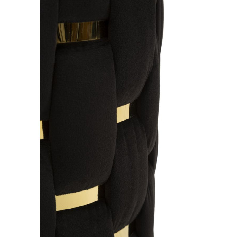 Pouf Coffre Shanty Noir – Modernité Absolue Ø37x42 - Ø28x35 cm