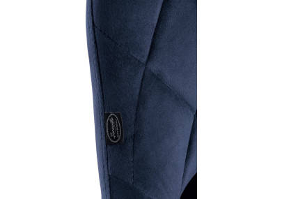 Sgabello da bar Lazio Velvet blu,cromo