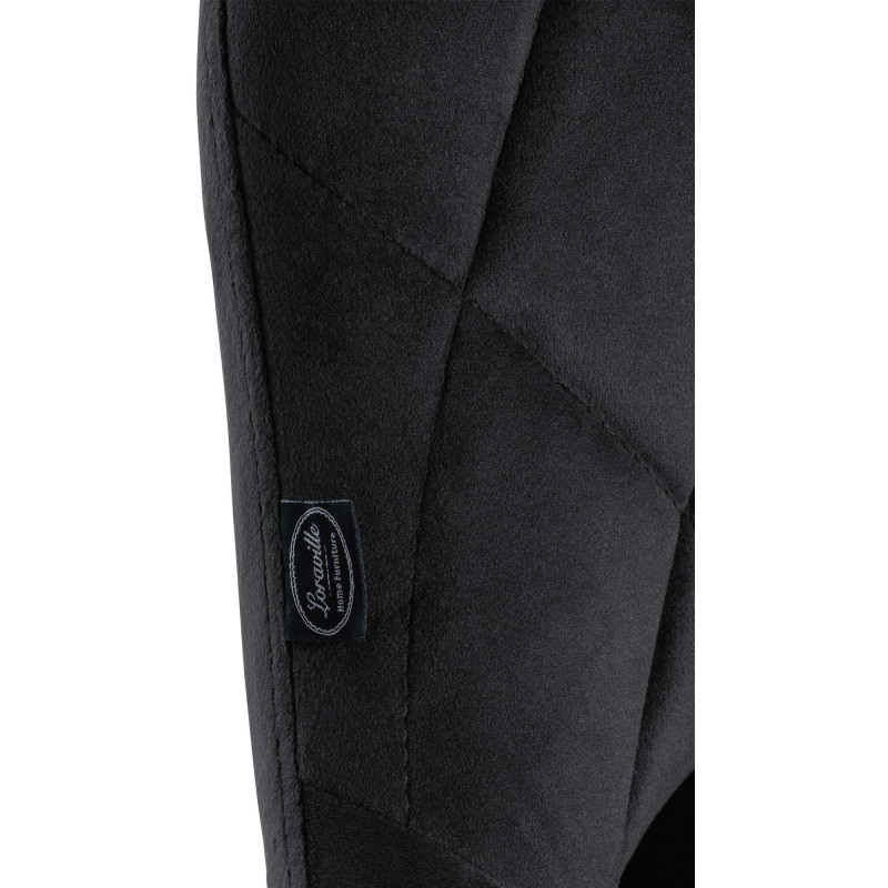 Sgabello da bar Lazio Velvet nero,cromo