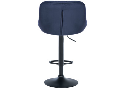 Sgabello da bar Lazio Velvet blu,nero