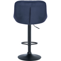Taburete de bar Lazio en terciopelo Azul,Negro