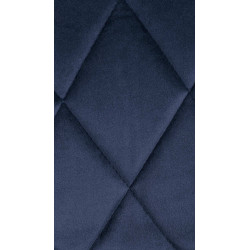 Tabouret de bar Lazio en velours noir bleu