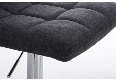 Sgabello Peru Stoffa grigio scuro