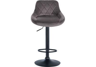 Sgabello da bar Lazio Velvet grigio,nero