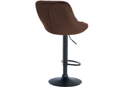 Sgabello da bar Lazio Velvet marrone,nero