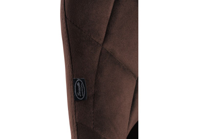 Sgabello da bar Lazio Velvet marrone,nero