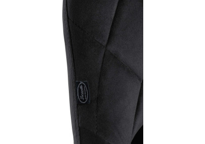 Tabouret de bar Lazio en velours noir