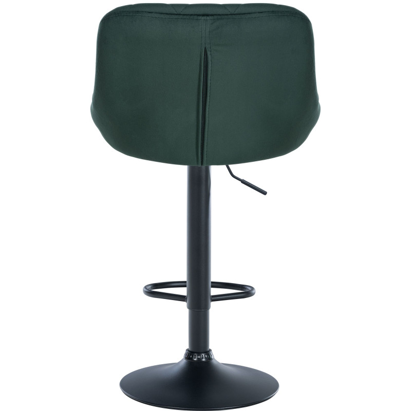 Sgabello da bar Lazio Velvet Verde scuro,nero